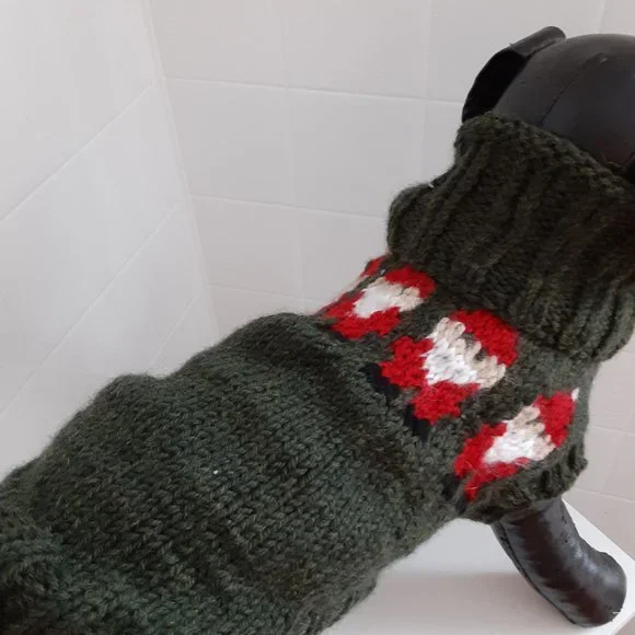 Green santa dog sweater size small for dogs. - Picture 8 of 8